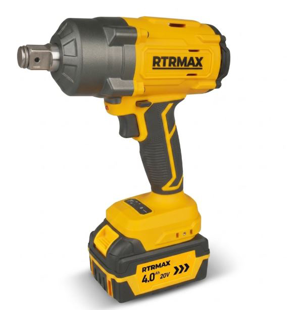 RTRMAX RTS5034HP KÖMÜRSÜZ AKÜLÜ SOMUN SIKMA 1000NM 20V 2x4 AH AKÜ+RTS5008 SLION HPOWER